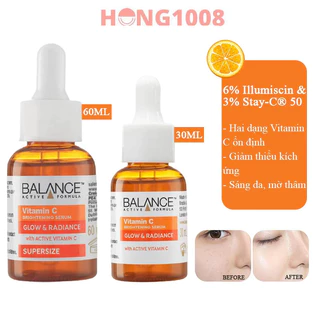 Serum Balance Active Formula Vitamin C Brightening Serum Glow & Radiance 30ml 60ml Làm Sáng Da, Mờ Thâm shop Hong1008