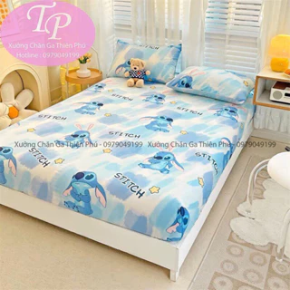 Bộ Ga Chun 3 Món Cotton Poly - Kích Thước 1m2/1m6/1m8/2m2 Được Chọn Mẫu