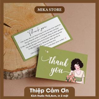 [ SẴN ] Combo 100 Thiệp Cảm Ơn, Card Cảm Ơn Khách Hàng, Card Thank You