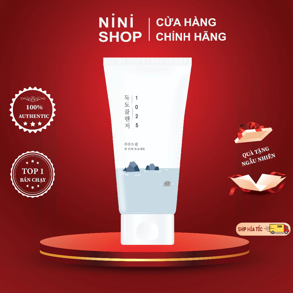 Sữa Rửa Mặt Dịu Nhẹ Cho Da Nhạy Cảm Round Lab Dokdo 1025 Cleanser 150ml  - ninishop