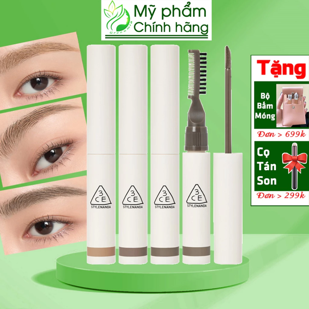 Mascara Gel Định Hình Lông Mày 3CE All Rounder Brow Cố Định Lông Mày Lên Màu Đẹp [HÀNG CHUẨN CHÍNH HÃNG]