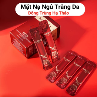 Mặt Nạ Dưỡng Trắng Da Đông Trùng Hạ Thảo Samanli Hộp 20 Gói, Mặt Nạ Dưỡng Ẩm Da Ngăn Ngừa Lão Hoá Tái Tạo Da Sáng Hồng