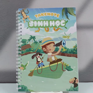 Sổ Takenote SINH HỌC LỚP 6,7,8 trang trí sticker- Dễ học và ghi nhớ