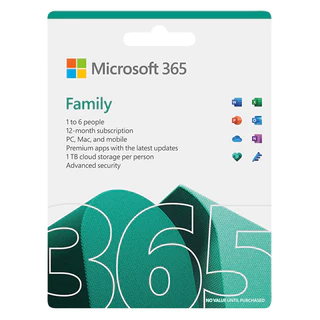 Phần mềm Microsoft 365 Family English Subscr 1YR APAC EM Medialess Emerging Market P10 (6GQ-01896)