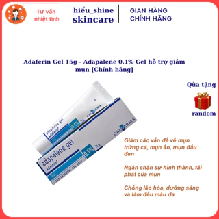 Adaferin Gel 15g - Adapalene 0.1% Gel hỗ trợ giảm mụn [Chính hãng]