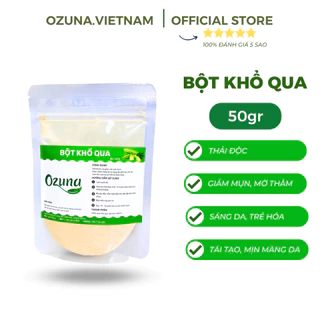 Bột khổ qua mướp đắng nguyên chất 100%  Ozuna Việt Nam chăm sóc da giúp thải độc, giảm mụn, mát da 50gr