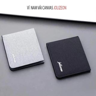 Ví Nam Jolizeon Vải Canvas Dáng Đứng ,Bóp Nam Mini Nhiều Ngăn Đựng Thẻ Và Giấy Tờ V22