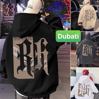 ÁO KHOÁC HOODIE NAM NỮ UNISEX CHẤT NỈ DÀY MỊN CHỮ R FROM RỘNG PHONG CACH CAO CẤP MỚI- DUBATI FASHION