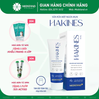 Sữa Rửa Mặt Ngừa Mụn HAKINES ngừa mụn trên da, Làm sạch sâu, dịu nhẹ (Tube 50g)