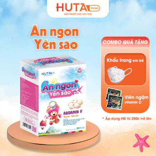 Ăn ngon yến sào Huta (hộp 20 ống *10ml) giúp bé ăn ngon miệng, tiêu hoá tốt bồi bổ cơ thể