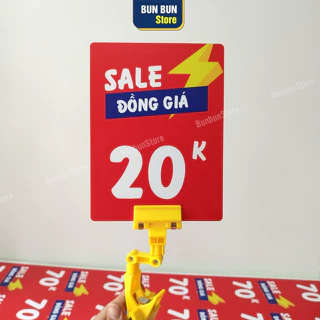 Bảng đồng giá 20K ...100K, Kẹp bảng giá siêu thị, cửa hàng - Chất lượng tốt, màu sắc đẹp