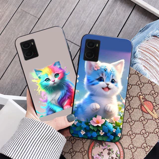 Ốp lưng oppo a76 in hình chú mèo dễ thương