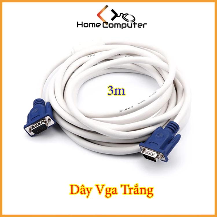Dây tín hiệu VGA 1.5m, 3m, 5m trắng chống nhiễu