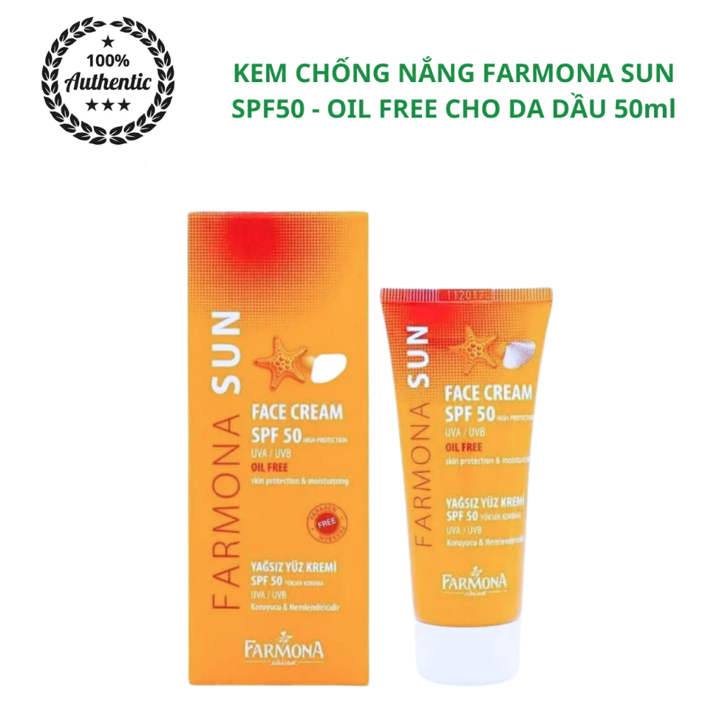 Kem Chống Nắng Farmona Sun Face Cream Oil Free Spf50 Cho Da Dầu Mụn 50ml