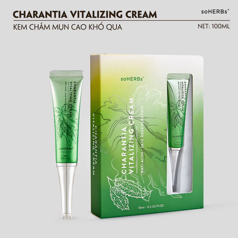 CAO KHỔ QUA Soherbs - Charantia Vitalizing Cream Sạch Mụn Sáng Da