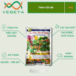 TINH VÔI 98 - VEGETASHOP- Phân Bón Cuốc Vàng - Sát Khuẩn, Diệt Vi Khuẩn Trong Đất