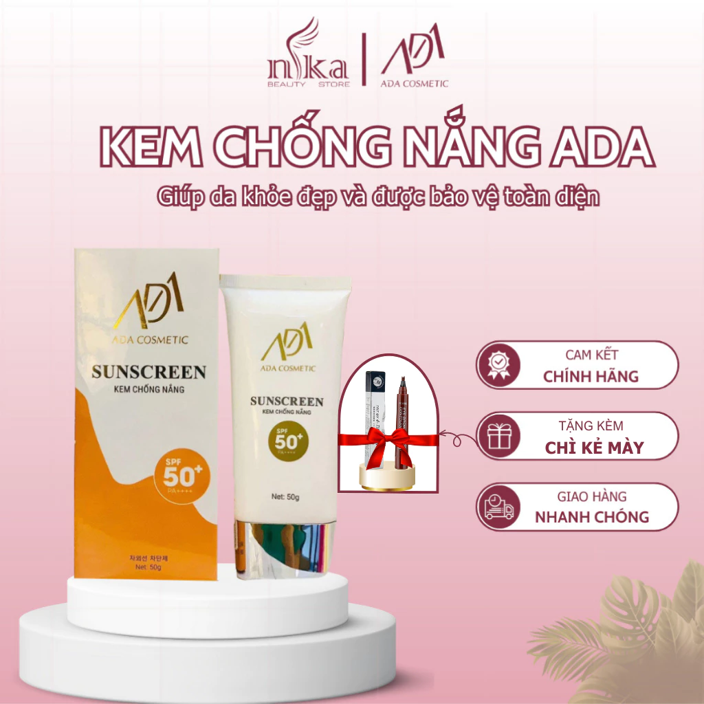 Kem Chống Nắng ADA GROUP Giúp Bảo Vệ Da Khỏi Các Tác Hại Tia UV (50g)