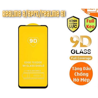 Cường lực Full màn Realme 6 Realme 6 pro Realme 6i full keo thế hệ mới