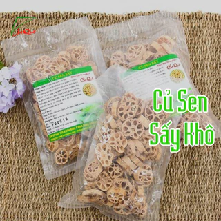 Củ sen sấy thực dưỡng (gói 200g) chuyên dùng uống trà nấu canh giúp dễ ngủ an thần giảm ho