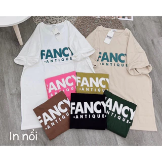 Áo phông FANCY 3158 chất cotton khô form rộng nam nữ