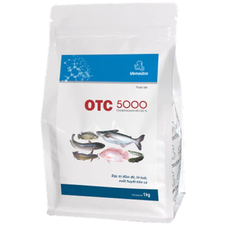 OTC 5000 cá (1KG) Xử lý đốm đỏ, xuất huyết, lở loét trên cá