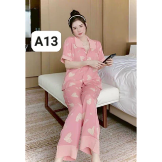 Set bộ pijama tiểu thư dễ thương mặc nhà, chất vải kate thái loại 1 mặc mát phù hợp cả 4 mùa - thoitrangiare06