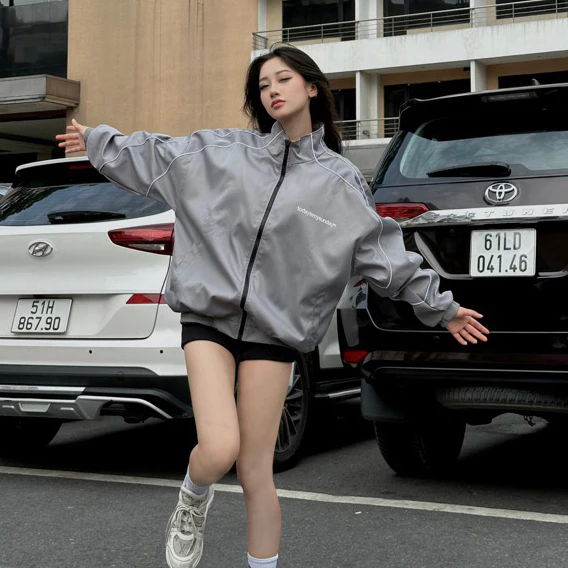 [Ảnh Thật] Áo Khoác Dù Today Logo Thêu Chất Vải Dù 2 Lớp Mỏng Thoáng Form Unisex nam nữ