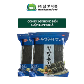 Combo 2 Gói Rong Biển Cuộn Cơm Namkwang Food 100 Lá 230g/ Gói túi zíp