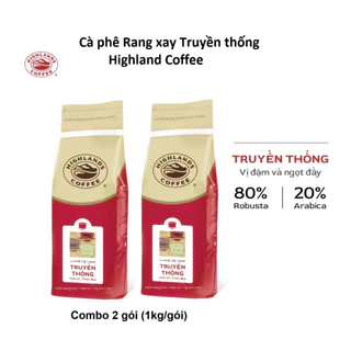 Combo 2 gói 1kg Cà phê bột Truyền thống Highlands Coffee.