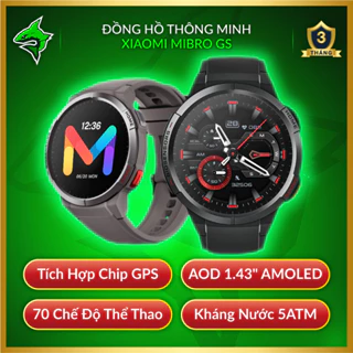 Đồng Hồ Thông Minh Mibro GS XPAW008 【Quốc Tế ◆ GPS Độc Lập ◆ AOD 1.43" AMOLED ◆ Kháng Nước 5ATM】