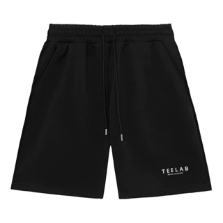 Quần Short Teelab Local Brand Unisex Màu Đen, Quần Lừng Nam Nữ Phong Cách Basic