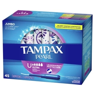 ( Bill Mỹ) Băng vệ sinh dạng ống tampons Tampax Pearl Ultra 45 ống