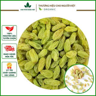 Nho khô xanh hữu cơ 500g (Nho sấy không hạt loại 1, đồ ăn vặt heathly tốt cho người ăn kiêng) - Chợ Thảo Dược Việt