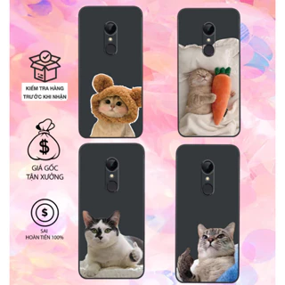 Ốp lưng Xiaomi Redmi Note 3 / Redmi Note 4/ Note 4x / Redmi 5 / Redmi 5 Plus dẻo mềm in chú mèo cute bảo vệ camera