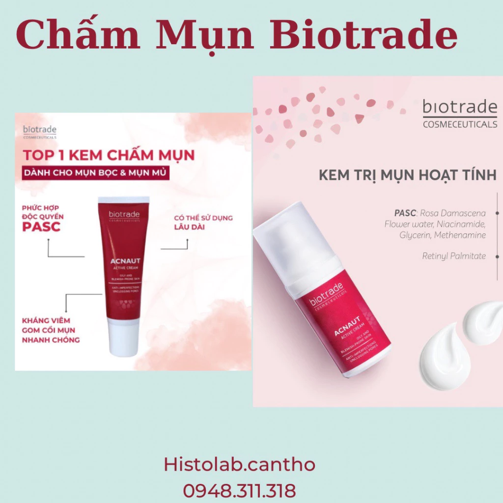 [HÀNG CÔNG TY] Chấm Mụn Biotrade Acnaut Active Lotion/ Cream