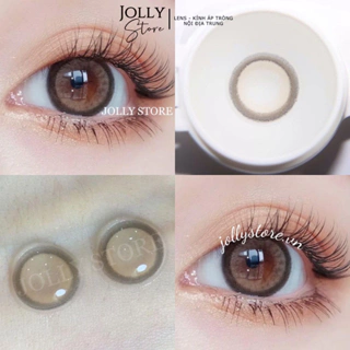 Lens LUNA EYES - Kính áp tròng 231 Brown giãn to cận từ 0-6 độ JOLLY STORE