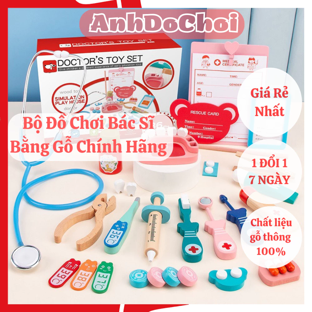 Bộ Đồ Chơi Bác Sĩ Chất Liệu Gỗ Đóng Vai Bác Sĩ Nha Khoa 20 Chi Tiết Đẹp Giống Như Thật  Đồ Bé Trai, Bé Gái