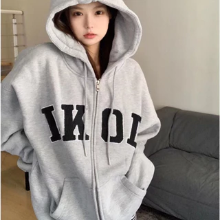 Áo hoodie zip ,áo khoác nỉ Unisex nam nữ mũ hai lớp thêu chữ JKOD dễ mặc dễ phối đồ mặc đi học đi chơi