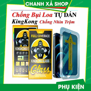 Kính cường lực iphone chống nhìn trộm K.I.N.G.K.O.N.G khung tự dán ip 7plus/8plus/X/Xsmax/11/12/13/14/15/pro/max/promax