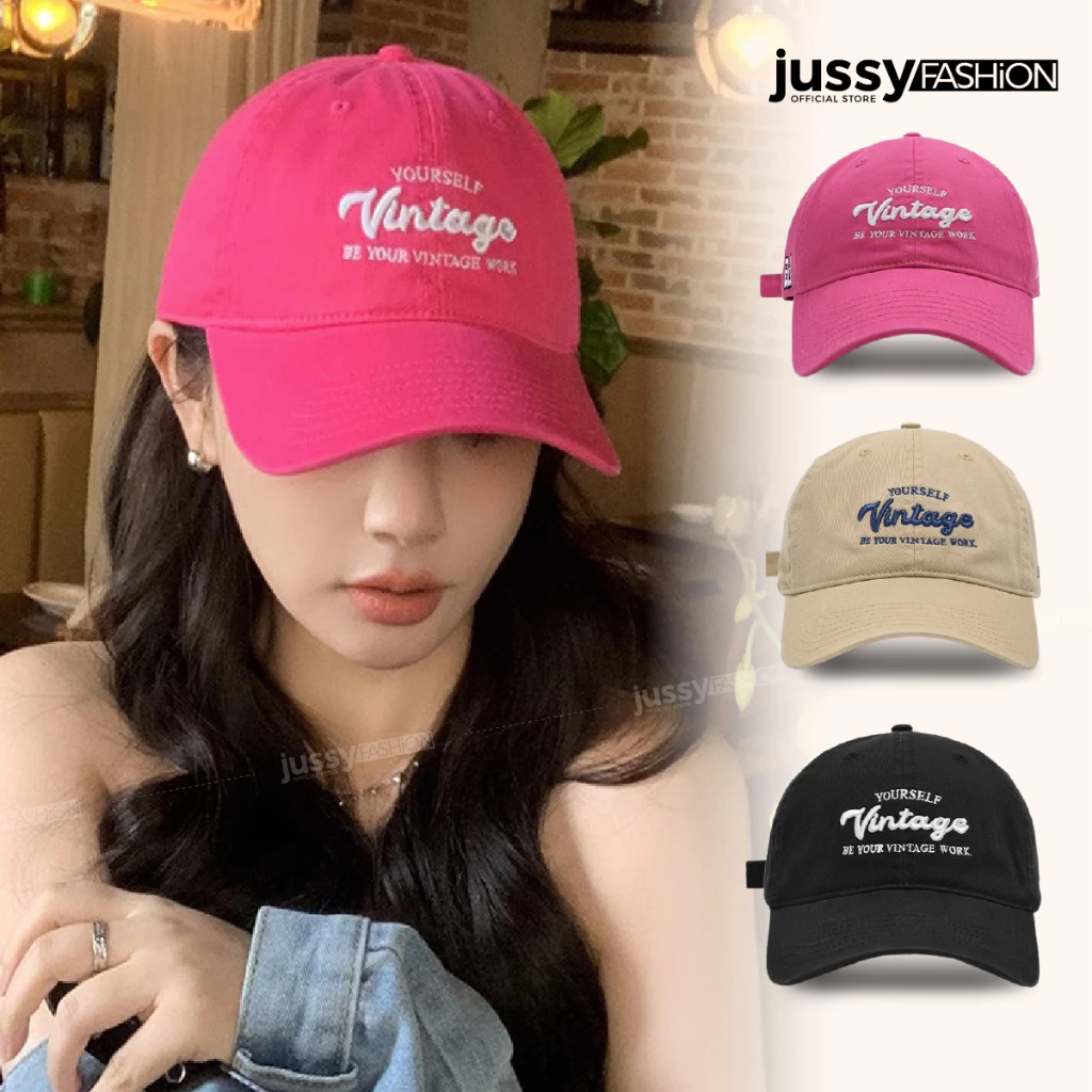 Ảnh sản phẩm do Shopee hiển thị, kiểm tra ngày 9/8/26 Mũ Lưỡi Trai Vintage Jussy Official Chất Vải Kaki Cotton Thoáng Mát Form Mềm Phong Cách Hàn Quốc đang được đối chiếu cho người mua tại Việt Nam