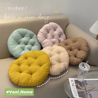 Đệm tròn ngồi bệt màu Pastel phong cách Vintage - Nệm ngồi bệt lót ghế hình tròn trang trí decor văn phòng, sofa, cà phê