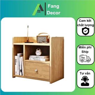 Tủ gỗ đầu giường chất liệu gỗ MDF trang trí phòng ngủ, Tủ kê đầu giường có ngăn kéo tiện lợi Fang deco