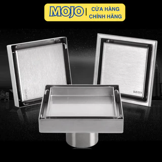 Ga thoát sàn ngăn mùi Inox SUS 304 đúc nguyên khối Chống mùi hôi và côn trùng tuyệt đối chính hãng MOJO