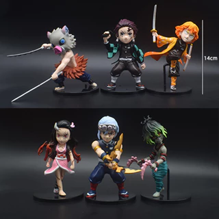 Mô hình Tanjirou, Nezuko, Zenitsu, Inosuke, Uzui,thượng huyền lục Guytaro cao 14cm Figure Kimetsu No Yaiba