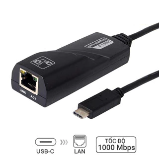 Cáp Chuyển Đổi USB to Lan 2.0 3.0 Sang Lan 10-100Mbps Gigabit - Dây chuyển đổi Type C USB sang cổng mạng lan RJ45