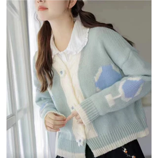 Áo Cardigan Dệt Kim Nữ Thu Đông Mới Cổ Chữ V