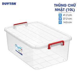 Thùng chữ nhật nhựa DUY TÂN 10 lít (43 x 28 x 15 cm) - 11159