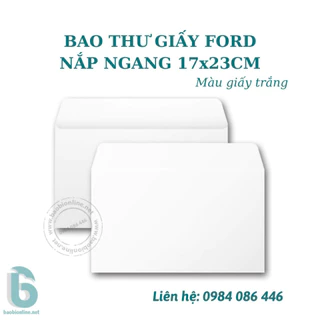 [BAO THƯ A5] COMBO 50 & 100 BAO THƯ TRẮNG GIẤY FORT 80/100/120GSM NẮP NGANG 17x23CM CÓ SẴN - BAOBIONLINE