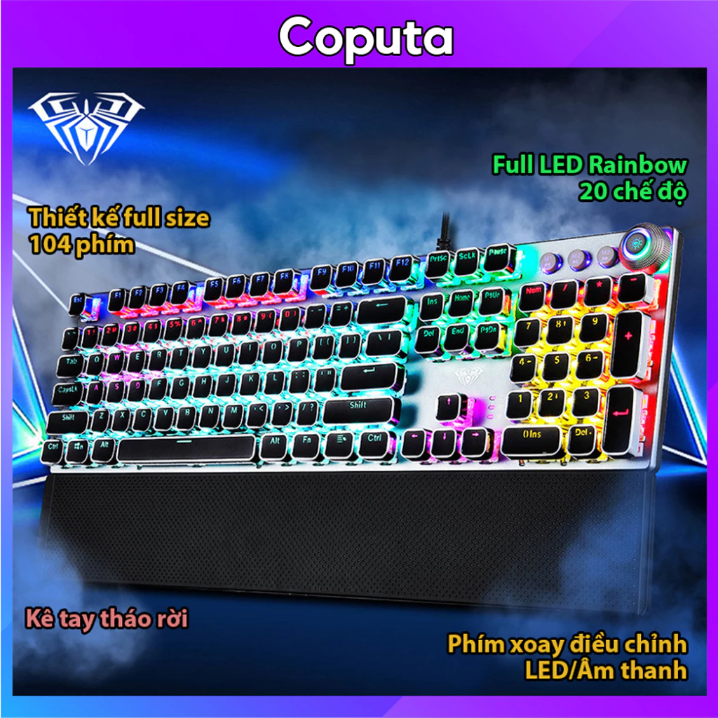 Bàn phím cơ Coputa bàn phím máy tính Gaming chơi game Laptop chất lượng cao F2058