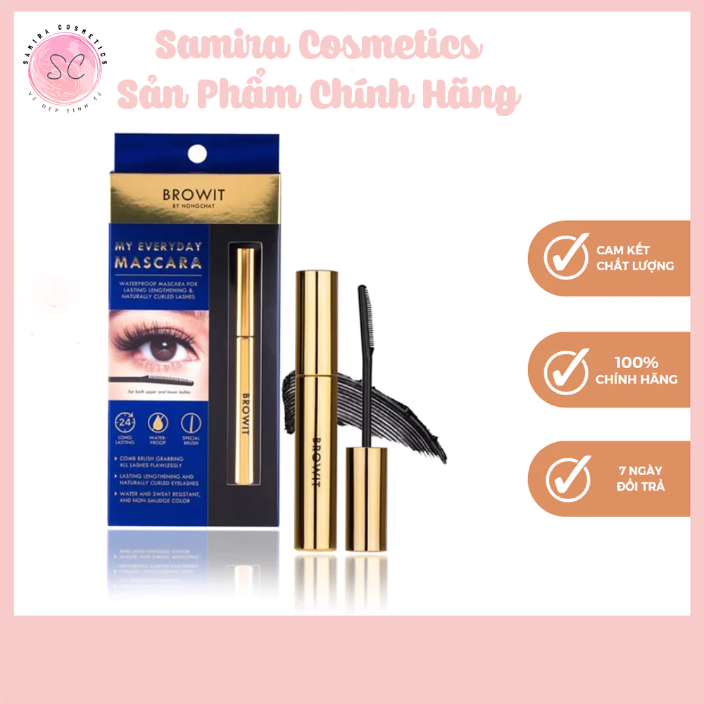 Mascara BROWIT BY NONGCHAT [Chính Hãng] My Everyday Chuốt mi Siêu Dài Chống Nước XANH DƯƠNG